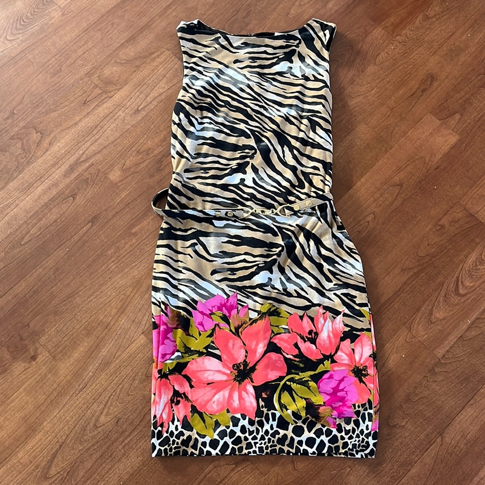 Elegant animal print with flowers.